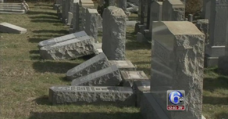 Вандали осквернавија еврејски гробишта во градот Филаделфија