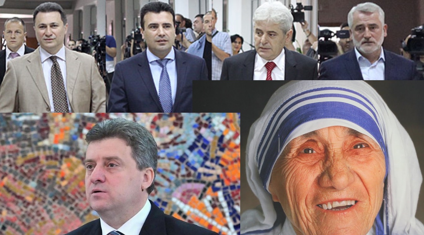 Света Мајка Тереза ќе ја помирува македонската политичка елита. Иванов ги води Груевски, Заев, Ахмети и Тачи во Рим