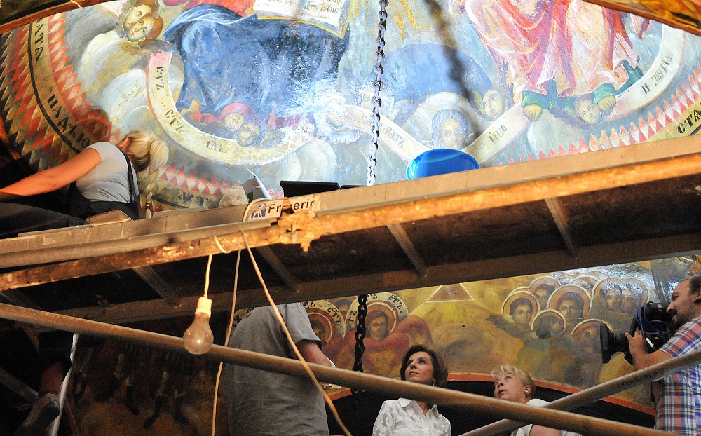 Привршува конзервацијата и ревитализацијата на фрескоживописот во црквата „Св. Ѓорѓи“ во Струга