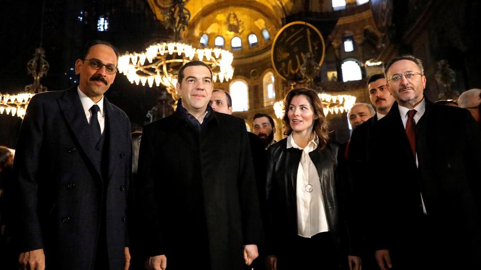 Ципрас ја посети Аја Софија, сака да ги подобри односите со Турција